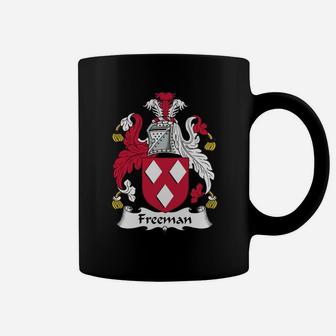 Freeman Family Crest Coat Of Arms British Family Crests Coffee Mug - Seseable