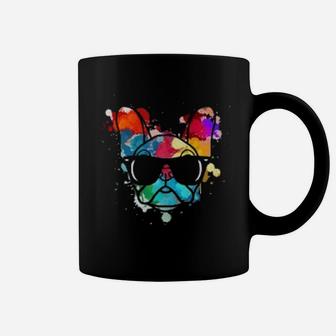 French Bulldog Water Color Frenchie Dog Mom Paint Coffee Mug - Seseable