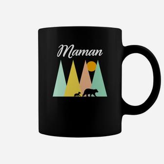 French Mama Bear Maman For Women One Kid Cub Coffee Mug - Seseable