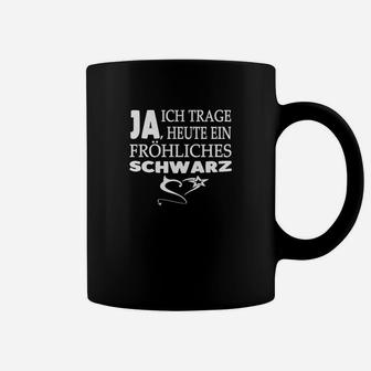 Fröhliches Schwarz Herren Tassen, Stylisches Schwarz-Humor Tassen - Seseable