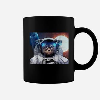 Fun Cat Laser Beam Astronaut Coffee Mug - Seseable