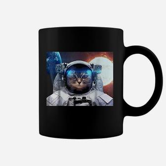 Fun Cat Laser Beam Astronaut Coffee Mug - Seseable