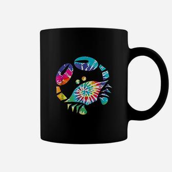 Fun Toy Crab Illustration Tie Dye Graphic Coffee Mug - Seseable