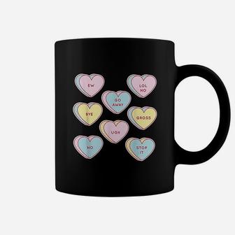 Funny Anti Valentines Day Gift Sassy Heart Candy Single Joke Coffee Mug - Seseable