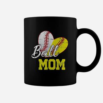 Funny Ball Mom Softball Baseball Gifts Coffee Mug - Seseable