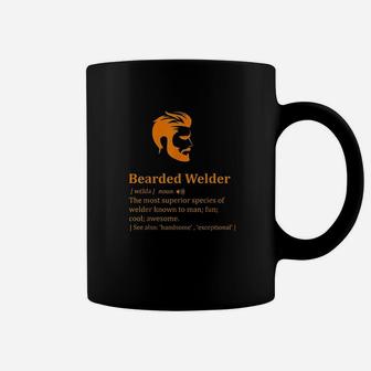 Funny Beard Welder Gifts For Bearded Man Husband Coffee Mug - Seseable