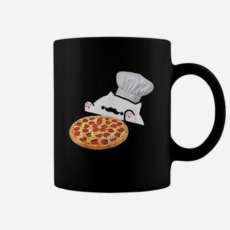 Funny Bongo Cat Pizza Chef Dank Memes Coffee Mug - Seseable