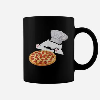 Funny Bongo Cat Pizza Chef Dank Memes Coffee Mug - Seseable