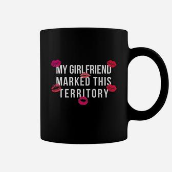 Funny Boyfriend Hes Taken Lipstick Marks Coffee Mug - Seseable