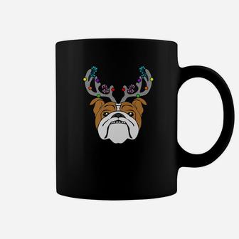 Funny Bulldog Antlers Xmas Dog Christmas Coffee Mug - Seseable