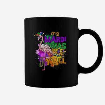 Funny Carnival Party Gift Idea Flamingo Mardi Gras Coffee Mug - Seseable