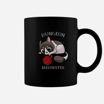 Funny Cat Dungeon Meowster Nerd Rpg Table Top Gamer D20 Coffee Mug - Seseable