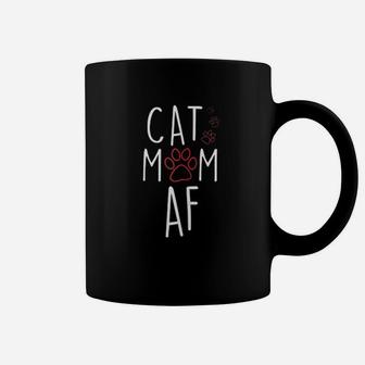 Funny Cat Mom Af Crazy Cat Lady Meme Coffee Mug - Seseable