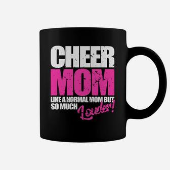 Funny Cheerleader Gift Cheer Mom Normal But Louder Coffee Mug - Seseable