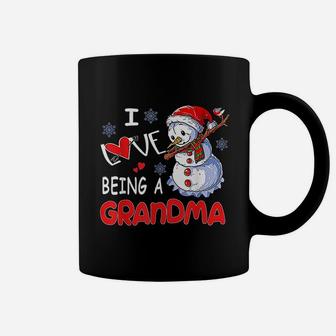 Funny Christmas I Love Being A Grandma Snowman Coffee Mug - Seseable