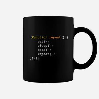 Funny Computer Science Programmer Eat Sleep Code Coffee Mug - Seseable