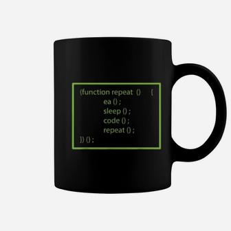 Funny Computer Science Programmer Eat Sleep Code Coffee Mug - Seseable