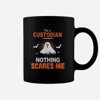 Funny Custodian Halloween School Or Workplace Gift Coffee Mug - Seseable