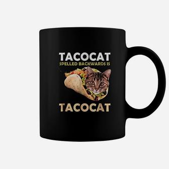 Funny Cute Tacocat Taco Cat Spelled Backward Coffee Mug - Seseable