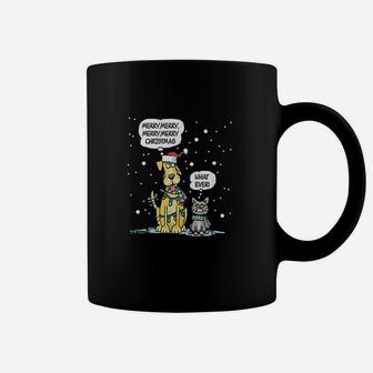 Funny Dog And Cat Difference Between Cat And Dog Funny Christmas Coffee Mug - Seseable