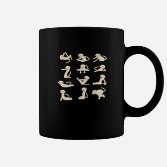 Funny Dogs Doing Yoga Dogs Coffee Mug - Seseable