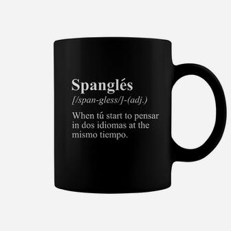 Funny English Spanish Bilingual Teacher Definition Coffee Mug - Seseable