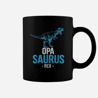 Funny Fathers Day Gift For Grandpa Opa Saurus Rex Coffee Mug - Seseable