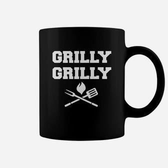 Funny Fathers Day Shirt Dad Grilling Grilly Grilly Coffee Mug - Seseable