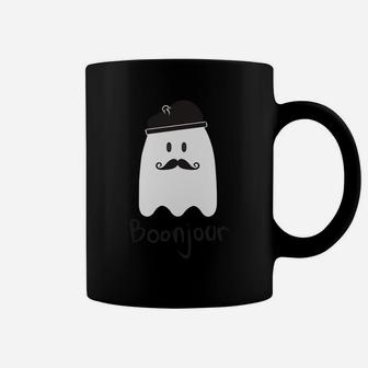 Funny French Teacher Halloween Bonjour Ghost Shirts Coffee Mug - Seseable
