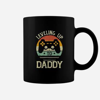 Funny Gamer New Dad Leveling Up To Daddy Fathers Day Coffee Mug - Seseable