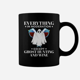 Funny Ghost Hunting Wine Hunter Halloween Gif Coffee Mug - Seseable