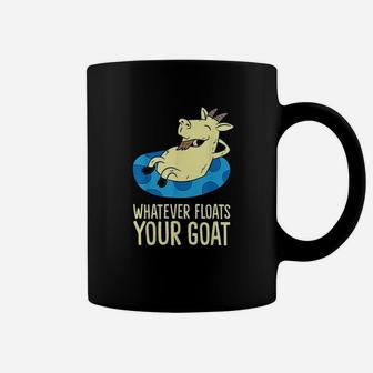 Funny Goats Dinghy Farmer Whatever Floats Your Boat Goat Coffee Mug - Seseable