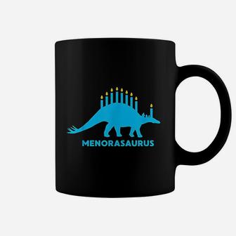 Funny Hanukkah Dinosaur Stegosaurus Dino Menorah Gift Coffee Mug - Seseable