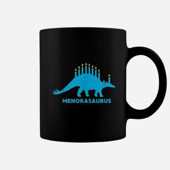 Funny Hanukkah Dinosaur Stegosaurus Dino Menorah Gift Coffee Mug - Seseable