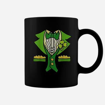 Funny Irish St Patricks Day Leprechaun Tuxedo Coffee Mug - Seseable