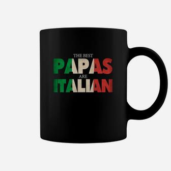 Funny Italian Papa Gift Best Papas Are Italian Flag Coffee Mug - Seseable