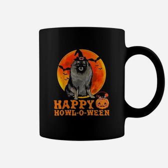 Funny Keeshond Dog Halloween Happy Howloween Coffee Mug - Seseable