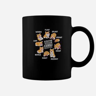 Funny Know Your Corgi Shapes Cute Welsh Dog Lover Coffee Mug - Seseable