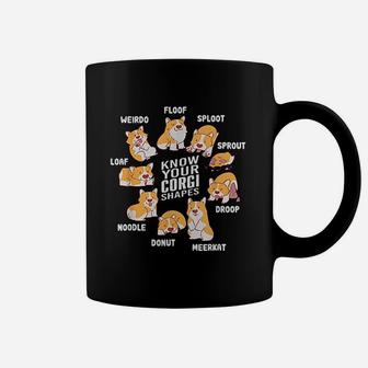 Funny Know Your Corgi Shapes Cute Welsh Dog Lover Gift Coffee Mug - Seseable
