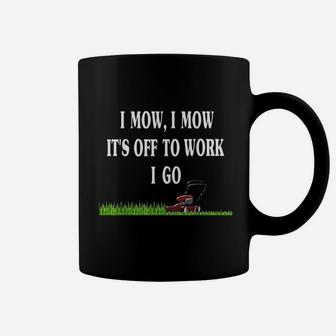 Funny Lawn Mowing Mower Grass Cutting Gardener Gifts Coffee Mug - Seseable