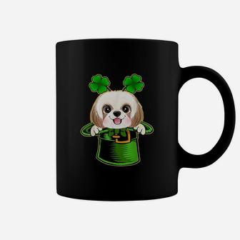 Funny Leprechaun Hat Shih Tzu Dog Coffee Mug - Seseable