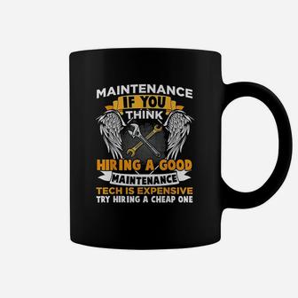 Funny Maintenance Tech Graphic Mechanic Dad Technician Quote Coffee Mug - Seseable