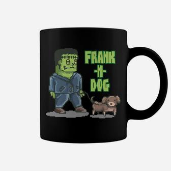 Funny Monster Frank And Dog Walking Coffee Mug - Seseable