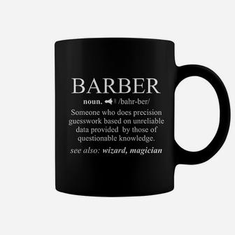 Funny Noun Barber Definition Hairstylist Cool Gift Coffee Mug - Seseable