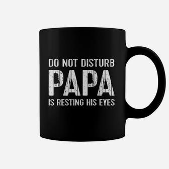 Funny Papa Sleeping Resting His Eyes Grandpa Gift Coffee Mug - Seseable