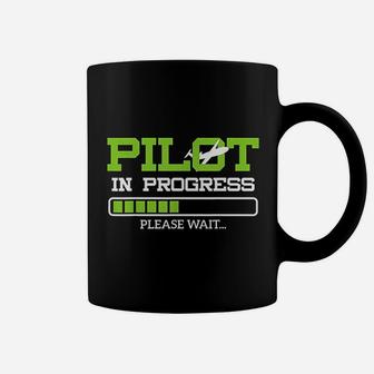 Funny Pilot In Progress Flight Student Gift Idea Coffee Mug - Seseable