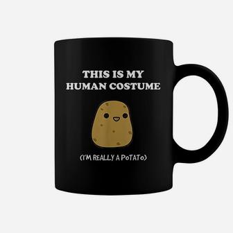 Funny Potato Gift This Is My Human Costume Potato Coffee Mug - Seseable
