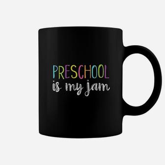Funny Prek Teacher Cute Preschool Is My Jam Coffee Mug - Seseable