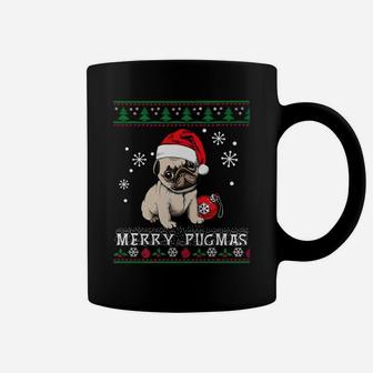 Funny Pug Christmas Sweater Merry Pugmas Dogs Lovers Coffee Mug - Seseable