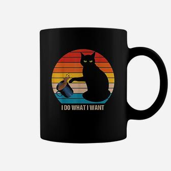 Funny Retro Vintage Cat Do What I Want Cat Lover Cat Coffee Mug - Seseable